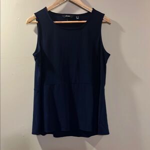 Dennis Basso Midnight Blue Sleeveless Top
